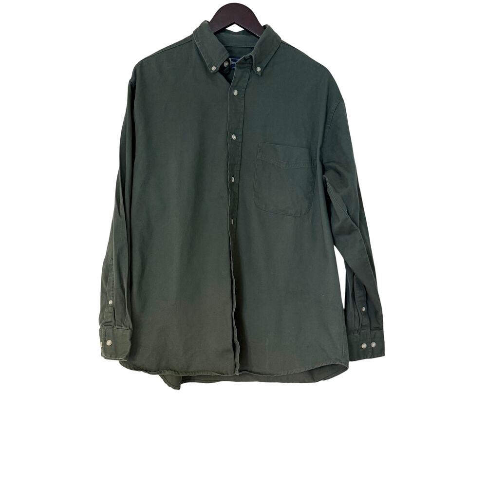 Vintage Blue Generation Olive Green Button Down Oxford Shirt
